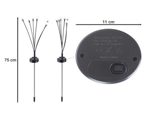 Lampa solara Beper P207ILO104, 6 LED-uri, forma florala, cu suport pentru gradina - Img 3