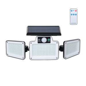 Lampa solara GRIFEMA cu senzor de miscare, 280 LED-uri, 2400mAh, neagra