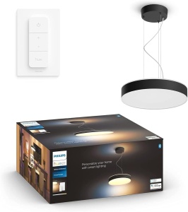 Lampa suspendata Philips Hue Enrave, 4500lm, neagra, cu dimmer