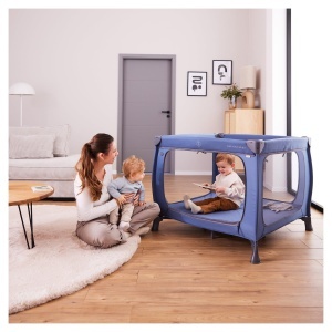 Langerie pentru copii Hauck Sleep N Play SQ, cu saltea, albastru inchis, 0-15 kg - Img 2