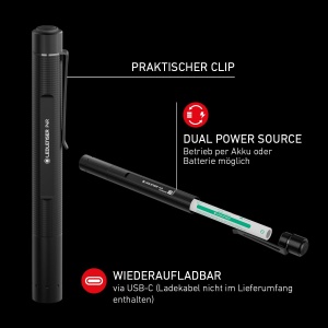 Lanterna LED Ledlenser P4R, 300 Lumen, USB-C, 13 ore autonomie, 57g - Img 5