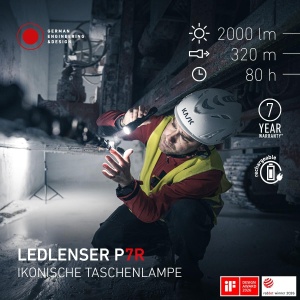 Lanterna LED Ledlenser P7R, 2000 Lumen, 80 ore autonomie, USB-C - Img 2