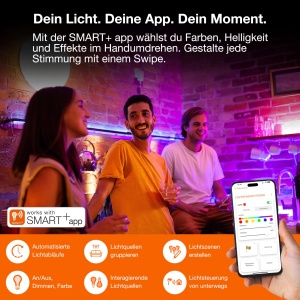Lanterna LED RGB LEDVANCE cu 200 LED-uri, WiFi, IP44, Sincronizare Muzicala - Img 6