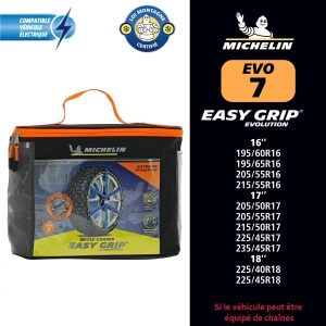 Lanturi de zapada textil MICHELIN Easy Grip Evolution 7, set 2 buc, compatibile cu diverse dimensiuni de anvelope - Img 2