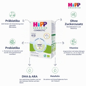 Laptele Praf HiPP 1 BIO Combiotik, 600g, cu DHA si Culturi Naturale - Img 2