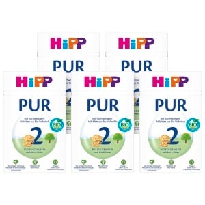 Laptele praf HiPP 2 PUR 500g, cu grasimi din lapte bio, fara ulei de palmier