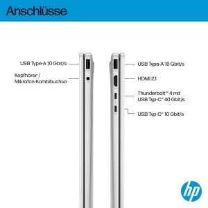 Laptop 2-in-1 HP OmniBook X Flip, 16 3K Touchscreen, Intel Core Ultra 7, 32GB RAM, 1TB, Argintiu - Img 4