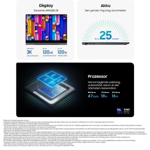 Laptop 2-in-1 Samsung Galaxy Book5 Pro 360, 16GB RAM, 1TB, Gri Moonstone - Img 5
