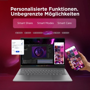 Laptop Convertible Lenovo Yoga 7i Aura Edition 14 OLED Intel Core Ultra 7 16GB RAM 1TB SSD Grau - Img 7