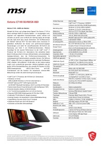 Laptop Gaming MSI Katana 17 HX, Intel Core i7, NVIDIA GeForce RTX 5070, 16 GB RAM, 1 TB SSD, Negru - Img 2
