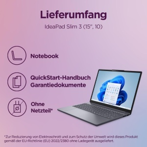 Laptop Lenovo IdeaPad Slim 3 AMD Ryzen 5, 16GB RAM, 512GB SSD, 15.3 WUXGA, Luna Grau - Img 8