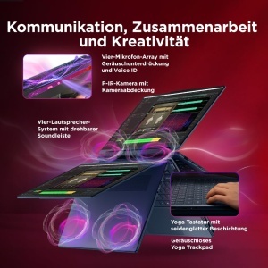Laptop Lenovo Yoga 9 2in1 Aura Edition, 14 2.8K OLED, Intel Core Ultra 7, 32GB RAM, 1TB SSD - Img 8