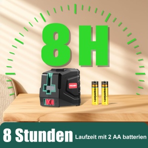Laser de nivelare cu stativ HYCHIKA, verde, auto-nivelare, 8 ore autonomie - Img 9