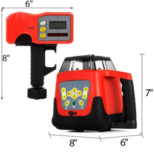 Laser Rotativ VEVOR, Max. 600 m, Auto-Nivelare, Verde, IP54 - Img 9