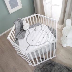 Laufgitter roba hexagonal alb cu inaltime reglabila si roti design miffyr - Img 5