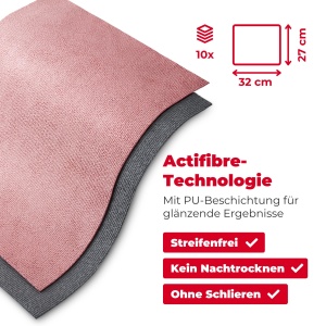 Lavete din microfibra Vileda Actifibre Soft, set 2 bucati, roz si gri - Img 3