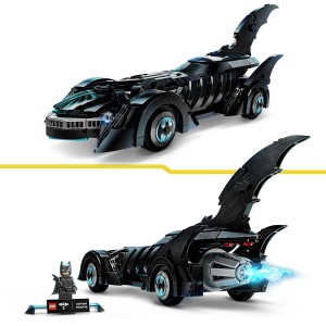 LEGO DC Batman Forever Batmobil Supererou Vehicul cu Minifigurina - cu cockpit care se deschide si interior detaliat - Cadou pentru baieti cu varsta d - Img 5
