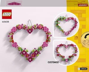 LEGO Iconic Herz-Deko 40638 Decoratiune in Forma de Inima 254 Piese Cadou Creativ - Img 9