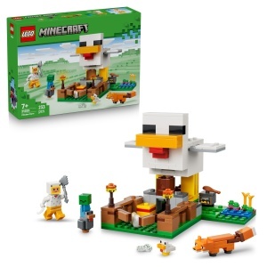 LEGO Minecraft Huhnerfarm 21585 Set de Constructie cu Figurine si Functii Interactive