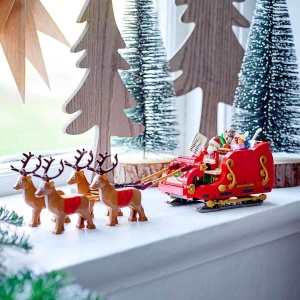 LEGO Schlitten des Weihnachtsmanns 40499 Set cu Ren si Cadouri pentru Copii 9 - Img 2
