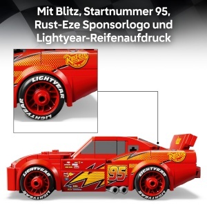 LEGO Speed Champions Lightning McQueen 77255 Model Auto Pixar Cars 270 Piese - Img 4