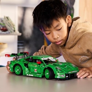 LEGO Technic Porsche 911 GT3 R Rexy AO Racing 42224 1313 Piese Design Dino - Img 8