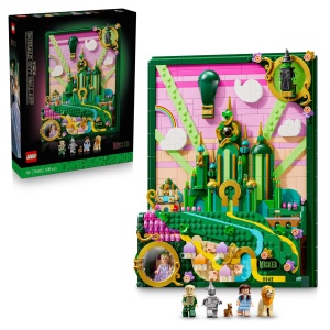LEGO Wicked Emerald City 75685 Set 3D pentru Adulti cu 6 Minifigurine si Decoratiuni Creative