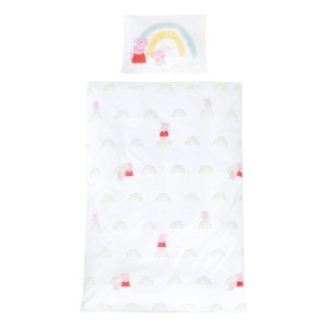 Lenjerie de pat copii roba Peppa Pig 100x135 cm bumbac albroz