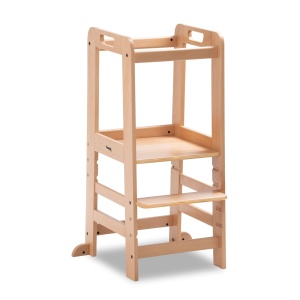 Lern Tower Montessori Hauck cu Baza Ajustabila, Din Lemn de Fag, 1-6 Ani