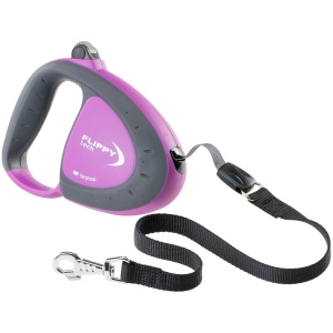 Lesa pentru caini Ferplast Flippy TECH lesa retractabila pentru caini mari de pana la 50 kg Chinga extensibila max 5 m Buton unic de blocare si eliber