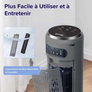 LEVOIT Ventilator turn cu telecomanda 92 cm ventilator puternic silentios 23 dB 3 moduri 5 viteze oscilatie 90 deg cronometru 12 ore afisaj LED clasic - Img 6