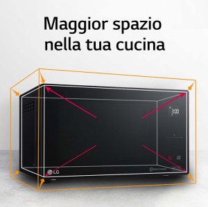 LG Electronics LG, MH6336GIH, cuptor cu microunde cu invertor inteligent si gratar de cuart, 23 litri, 1000 W, programe automate, 5 niveluri de putere reglabile, alb - Img 5