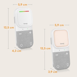 LIONELO Babyline 2.2 Monitor electronic audio pentru bebelusi cu lumina de noapte, raza de actiune de pana la 400 m, comunicare bidirectionala, mod economic EcoVox, alarme, baterie de pana la 12 ore, control volum - Img 9
