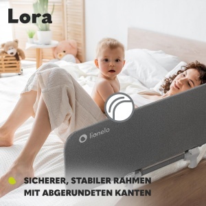 Lionelo Lora Protectie Pat pentru Copii Reglabila 180 Grade Pliabila 105 cm - Img 3