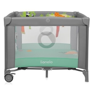 Lionelo Mille Plus 2-in-1 Patut pliabil si tarc de joaca 100x100 cm cu saltea T25 si roti cu frana - Img 11