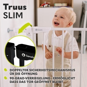 Lionelo Truus Slim Poarta de Siguranta Reglabila 75-105 cm Sistem de Blocare Automata Inaltime 77 cm - Img 6