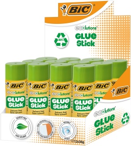 Lipici BIC ECOlutions 36 g - Fara solventi, 100 reciclat, 12 bucati