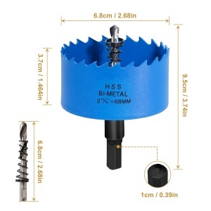 Lochsage Bi-Metall HYCHIKA 68mm pentru Aluminiu, Lemn si PVC - Img 2