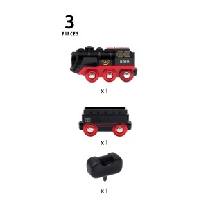 Locomotiva cu aburi BRIO World 33884 cu rezervor de apa si abur real pentru copii 3 - Img 2