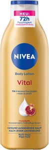 Lotiune Corporala NIVEA Vital, 250 ml, cu Granatapfel si Macadamia, 72h hidratare