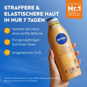 Lotiune de corp NIVEA Q10 Straffend Braunend 250 ml, pentru straffare si bronzare naturala - Img 2