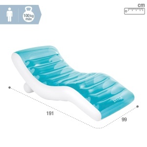 Lounge pentru piscina Intex Splash Lounge 191 cm x 99 cm, albastru, 220 lb - Img 6