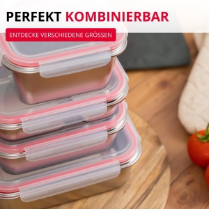 Lunchbox din inox Westmark, 600 ml, sigilata, BPA-free, argintie - Img 9