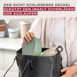 Lunchbox Fackelmann 600 ml Silikon Verde Rezistent la Temperaturi Extreme - Img 5