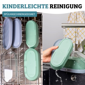 Lunchbox Maxi Westmark Cutie pentru pranz cu 3 compartimente, 760 ml, mint-verde - Img 12