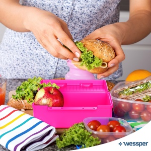 Lunchbox Wessper TIL TIL, capacitate 1.27L, BPA liber, roz - Img 7