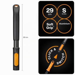 Maner pentru unelte de gradina Fiskars OneClick S, ergonomic, usor, compatibil cu accesorii - Img 2