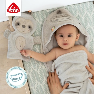 Manusa de Baie Fehn Faultier 0 luni Material Moale si Absorbant 26 cm - Img 3