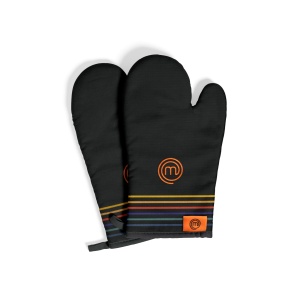 Manusi de cuptor MasterChef, 100 bumbac, rezistente la caldura, design multicolor