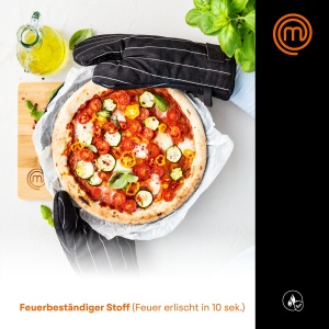 Manusi de cuptor Masterchef, 100 bumbac, rezistente la caldura, negrualb - Img 8